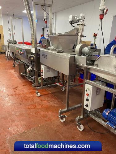 Deighton 200/300/400/600mm Battering, Breading, Crumbing and Frying Line