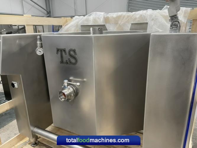 T&S 300 Litre Scrape Surface Cooking Vessel with built In Steam Generator